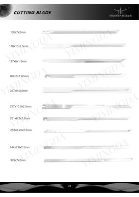 Auto Cutter Blade Knife Part No 22217005 in Hard Metal Gt7250 Machine Size 255*8*1.96mm for Mechanical Process