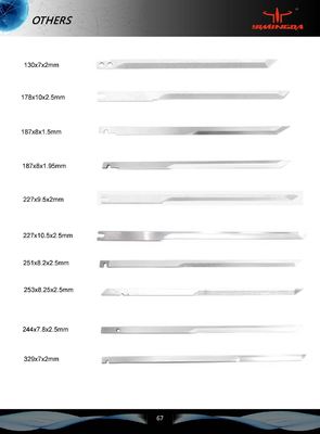 Auto Cutter Blade Knife Part No 22217005 in Hard Metal Gt7250 Machine Size 255*8*1.96mm for Mechanical Process