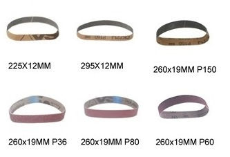 942J 296x19mm Abrasive Belts P100 Grit 100 Black 508-16-121 For Morgan Cutter Next 90